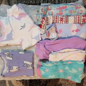 4T lot of girls pajamas